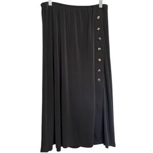 Cato Women’s Polyester Black Skirt w Buttons Size L